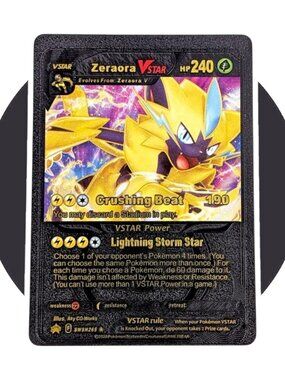 Sword & Shield Pokemon Art Card (YY09): Zeraora VStar SWSH265, Black Foil